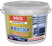 Виол Белоснежная матовая интерьерная латексная краска для стен и потолков